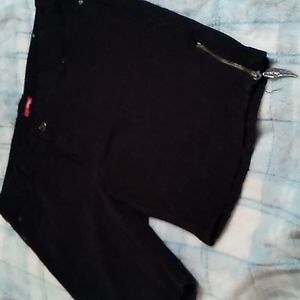Black shorts with size zippers.  20W. EUC
